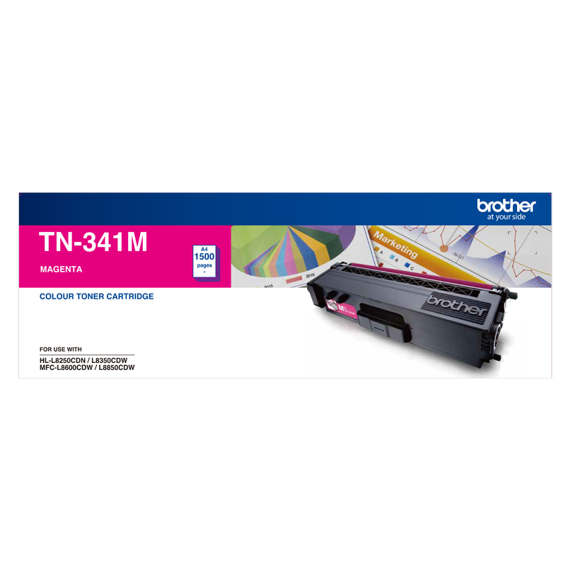 Mực in Brother TN-341, Magenta Toner Cartridge (TN-341M)