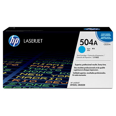 Mực in HP 504A Cyan LaserJet Toner Cartridge (CE251A)