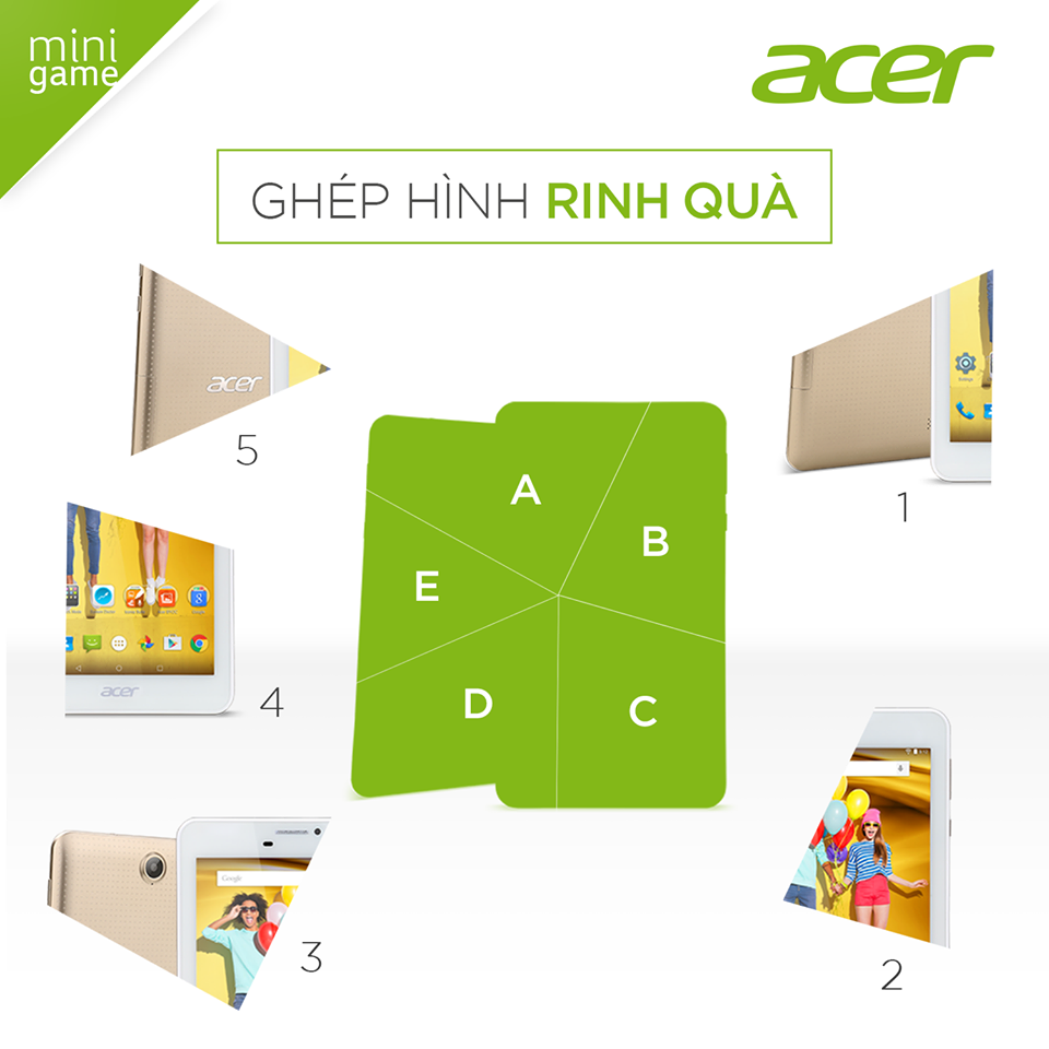 Ghép hình rinh quà cùng Acer Việt Nam trên Facebook