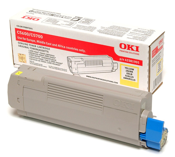 Mực in Oki C5600 Yellow Toner Cartridge