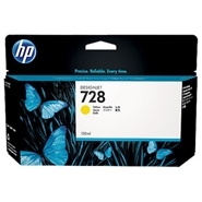 HP 728 130-ml Yellow DesignJet Ink Cartridge (F9J65A)