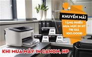 Mua máy in Laser Canon hoặc HP tặng phiếu mua mực trị giá 100.000 VND